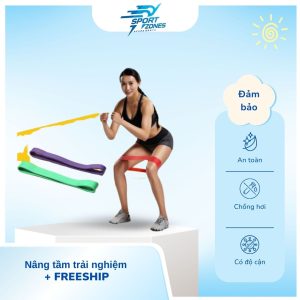 Hình ảnh người tập chân với dây kháng lực - các bài tập bụng với dây kháng lực