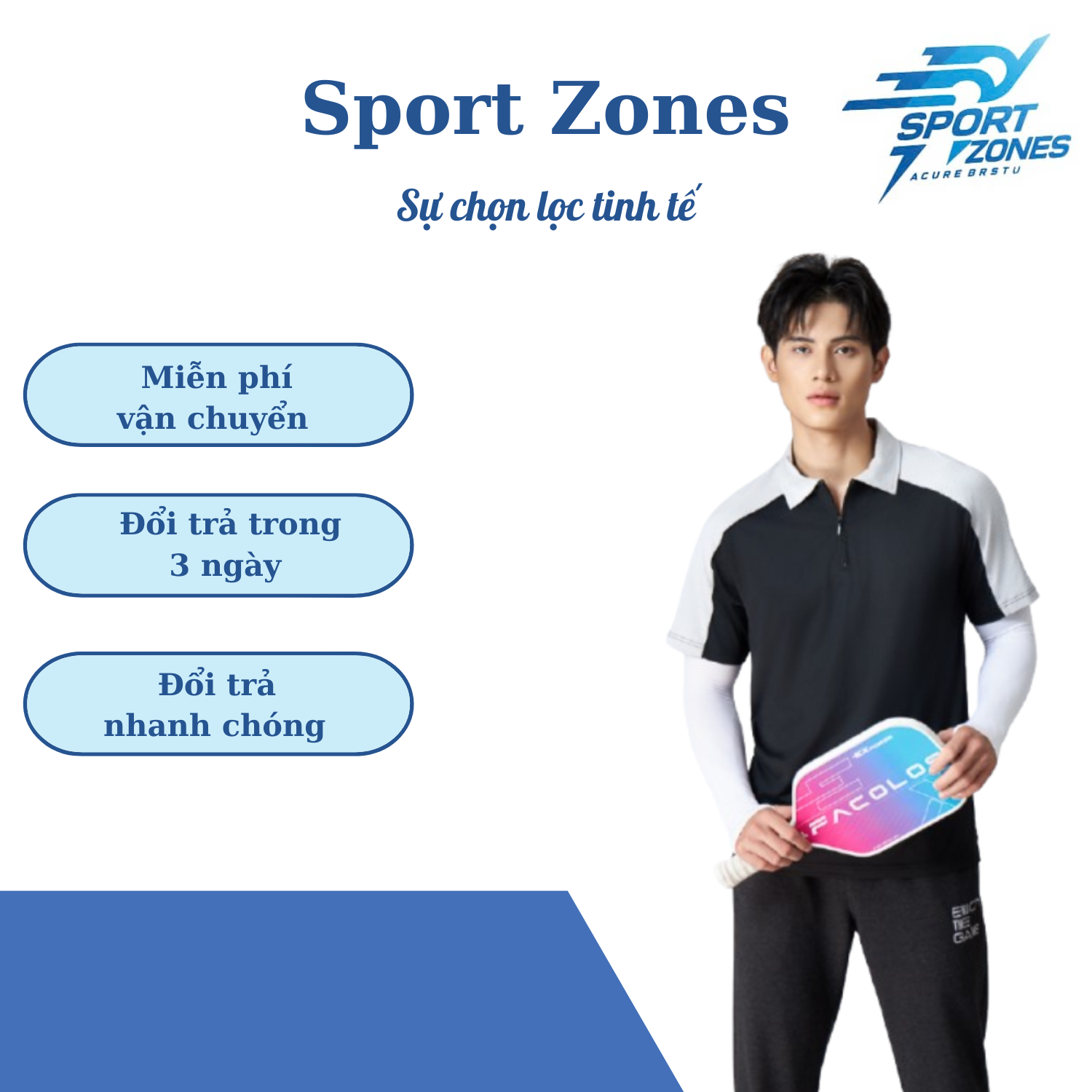 Áo polo thể thao nam đẹp vải cotton